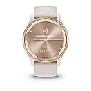 Vivomove Trend Peach Gold Stainless Steel Bezel with Ivory Case and Silicone Band, фото 5