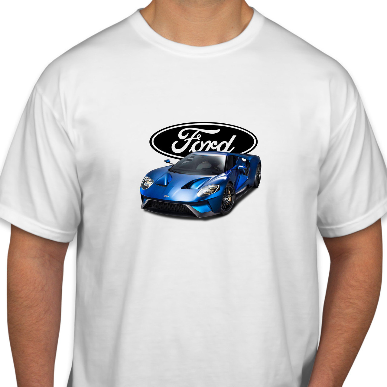 Футболка чоловіча біла "Ford GT"