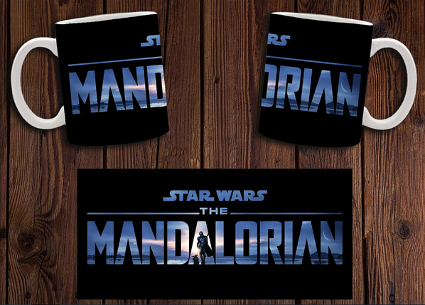 Чашка белая керамическая с принтом "Зоряні війни Мандалорец" Star Wars Mandalorian  ABC, фото 1