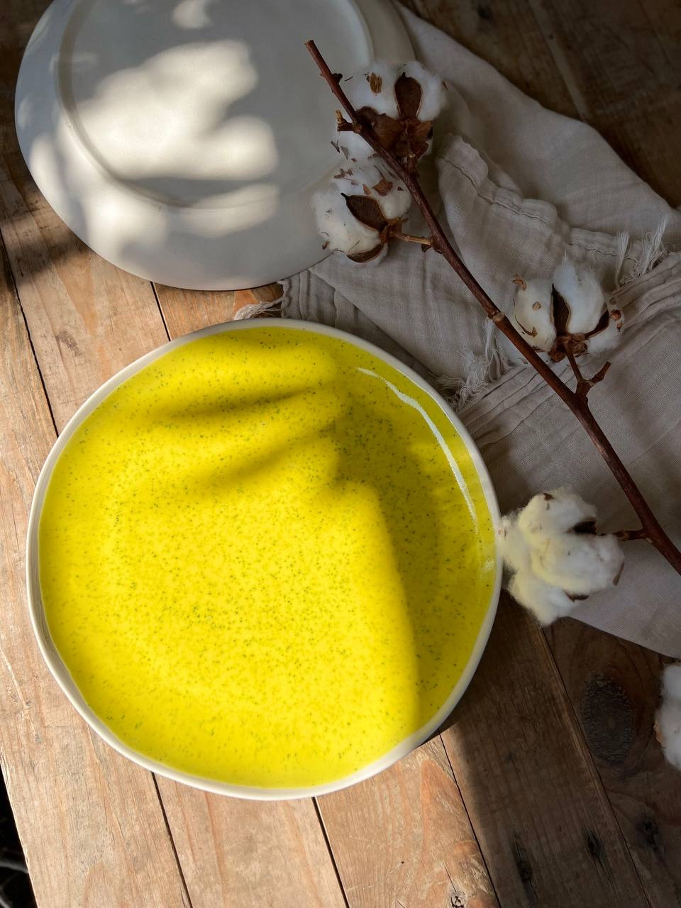Тарілка «Кругла» 24 см, «Simple yellow»