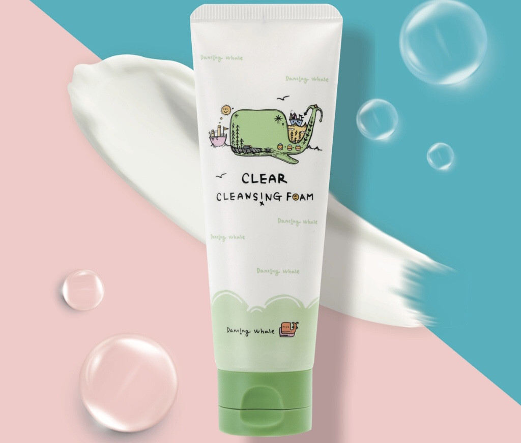 DANCING WHALE CLEAR CLEANSING FOAM Глибоке очищення з пінкою «Танцюючий кит» 120ml, фото 1