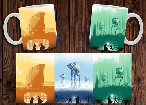 Чашка белая керамическая с принтом "Зоряні війни Мандалорец" Star Wars Mandalorian ABC, фото 1