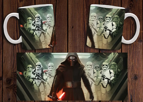 Чашка белая керамическая с принтом "Зоряні війни Мандалорец" Star Wars Mandalorian  ABC, фото 1