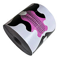 Форми для нарощування нігтів, рожеві, рулон 50 шт