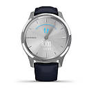 Vivomove Luxe Silver Stainless Steel Case with Navy Italian Leather Band, фото 3