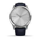 Vivomove Luxe Silver Stainless Steel Case with Navy Italian Leather Band, фото 4