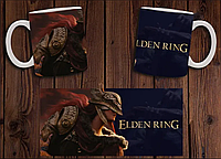 Чашка белая керамическая с принтом  "Elden Ring" Элден ринг  ABC