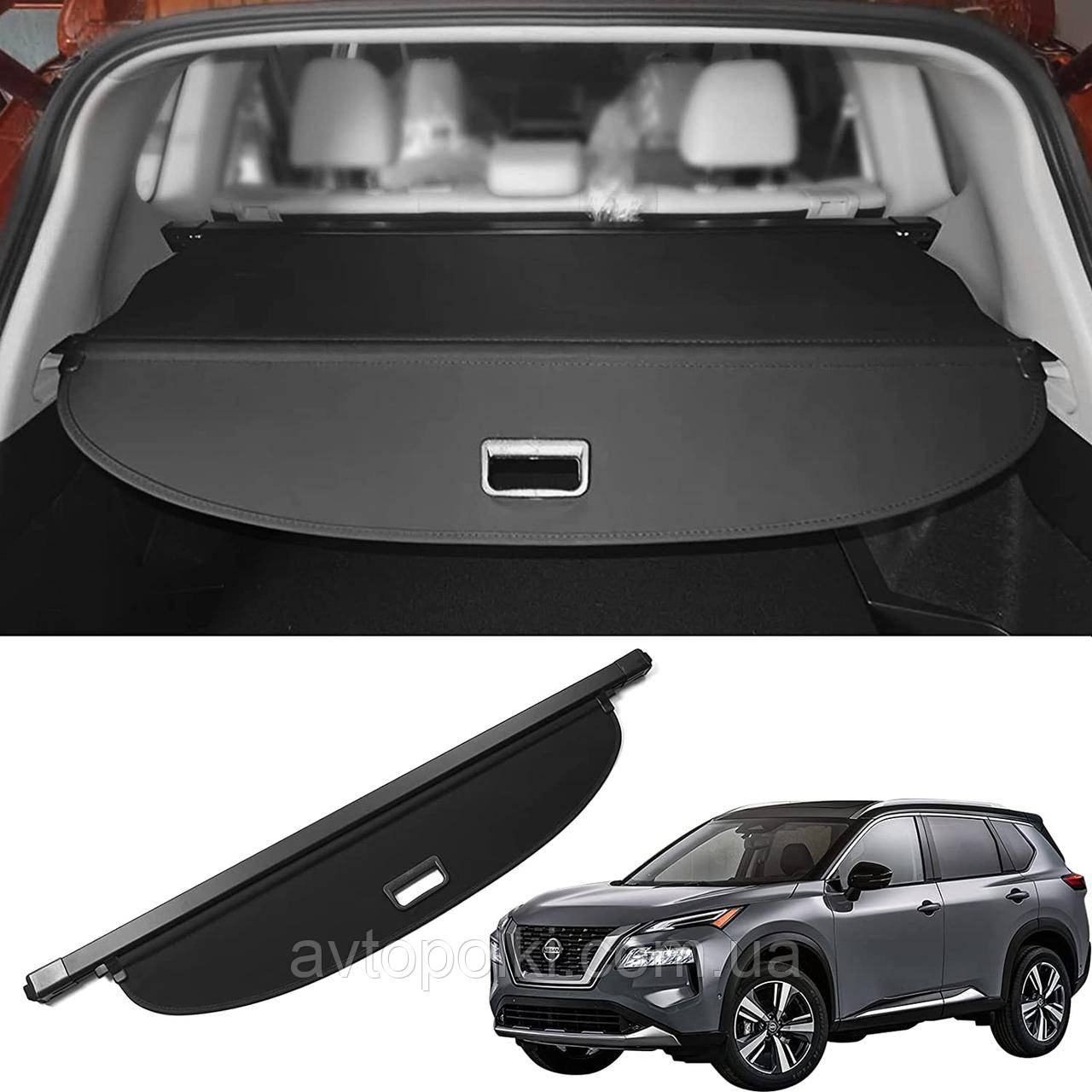 Шторка багажника T33 Nissan Rogue X-Trail 2020 2021 2022 2023 2024 2025 полиця полка ролет накладка, фото 1