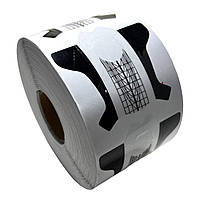 Форми для нарощування нігтів, чорні, 50 шт