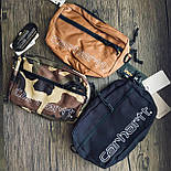 Сумка через плече Carhartt WIP барсетка Кархарт чоловіча чорна. Кархарт (сумка месенджер), фото 4