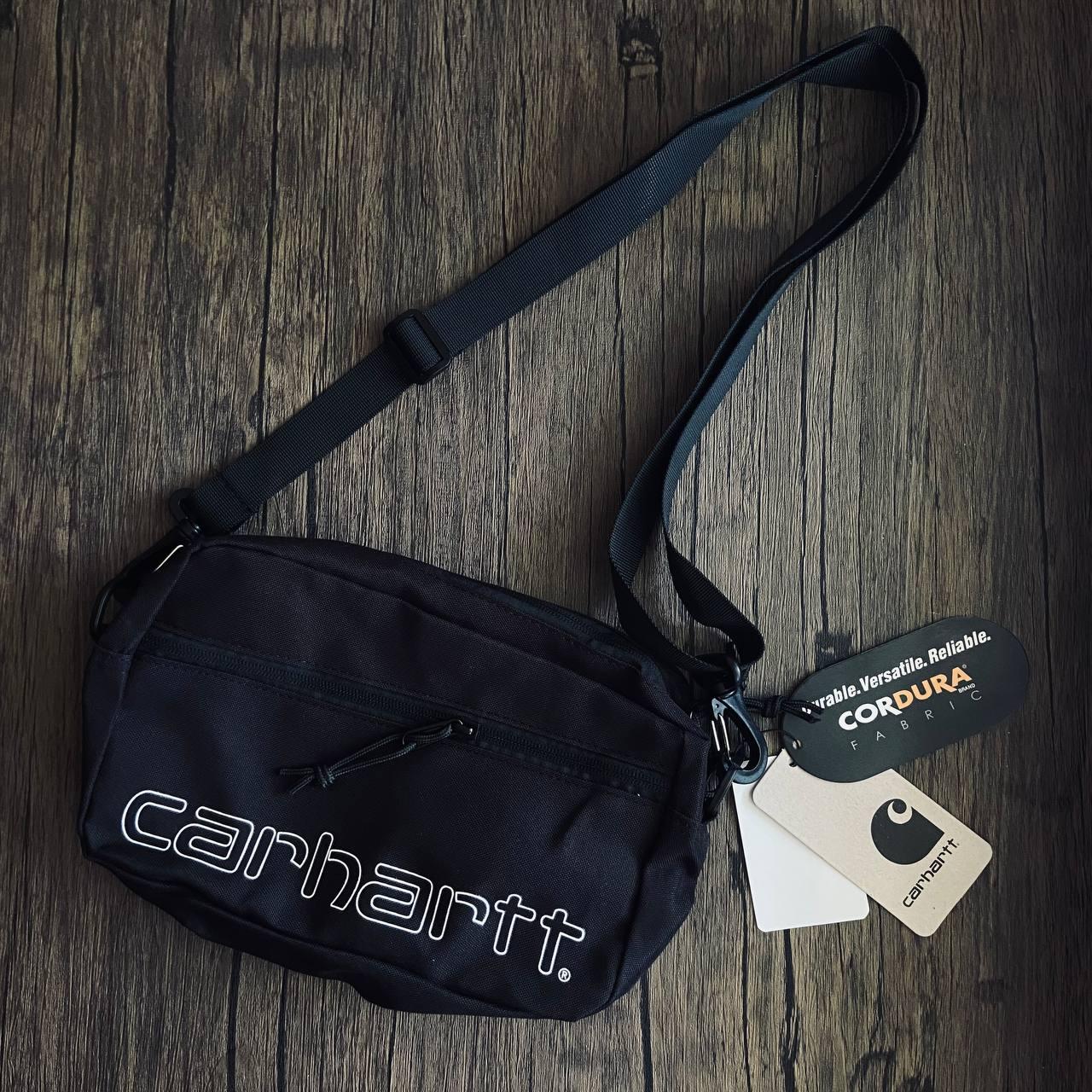 Сумка через плече Carhartt WIP барсетка Кархарт чоловіча чорна. Кархарт (сумка месенджер)