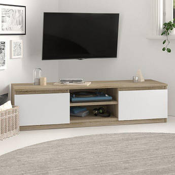 Тумба для ТВ підлогова, тумба під телевізор, підставка під ТВ, TV тумбочка, Дуб сонома \ Білий