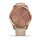 Vivomove Luxe 18K Rose Gold PVD Stainless Steel Case with Light Sand Italian Leather Band, фото 3