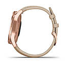 Vivomove Luxe 18K Rose Gold PVD Stainless Steel Case with Light Sand Italian Leather Band, фото 6