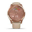 Vivomove Luxe 18K Rose Gold PVD Stainless Steel Case with Light Sand Italian Leather Band, фото 5