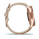 Vivomove Luxe 18K Rose Gold PVD Stainless Steel Case with Light Sand Italian Leather Band, фото 8