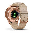 Vivomove Luxe 18K Rose Gold PVD Stainless Steel Case with Light Sand Italian Leather Band, фото 7