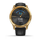 Vivomove Luxe 24K Gold PVD Stainless Steel Case with Black Embossed Italian Leather Band, фото 5