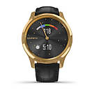 Vivomove Luxe 24K Gold PVD Stainless Steel Case with Black Embossed Italian Leather Band, фото 4