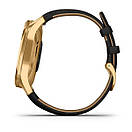 Vivomove Luxe 24K Gold PVD Stainless Steel Case with Black Embossed Italian Leather Band, фото 6