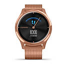 Vivomove Luxe 18K Rose Gold PVD Stainless Steel Case with Rose Gold Milanese Band, фото 5