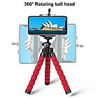 Мініштатив гнучкий із кріпленням для мобільного телефона. Гнучкий мінітрипод для смартфона, фото 5