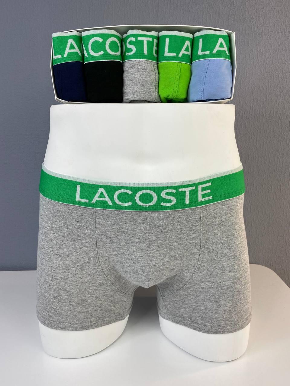 Комплект трусів хлопцю 3 шт Lacoste. Щоденні труси боксери Лакосте. Чоловічі труси в наборі на літо, фото 1