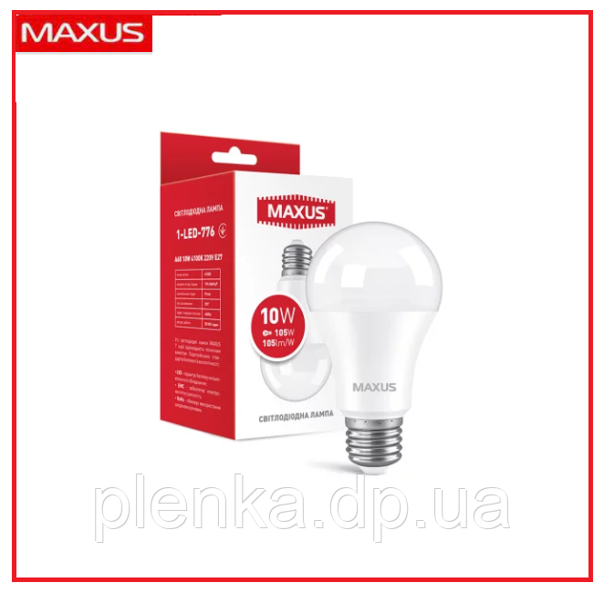 LED лампа MAXUS A60 10W 4100K 220V E27 (1-LED-776 ), фото 1