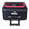 Тканинна дорожня валіза середнього розміру Bonro Style колір чорно-вишневий, фото 7