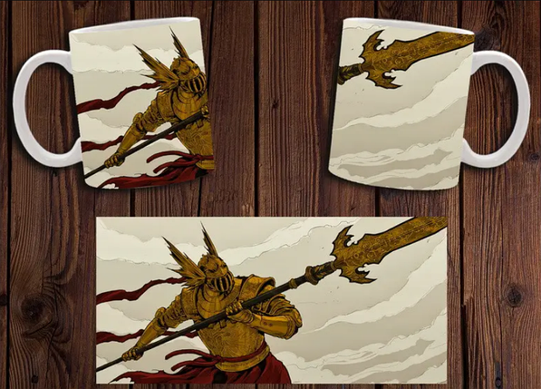 Чашка біла керамічна з принтом "Elden Ring" Елден ринг ABC, фото 1