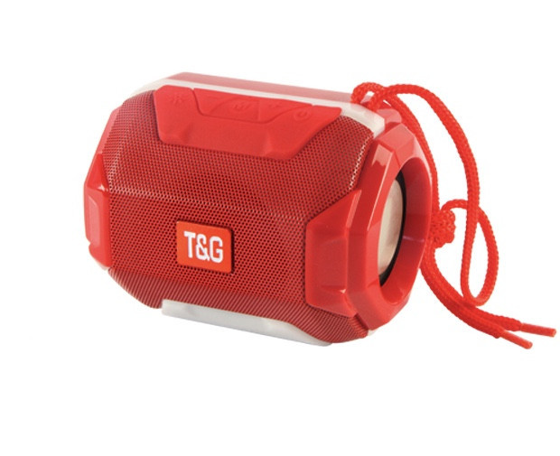 Маленька Bluetooth колонка TG-162 з LED підсвіткою Червоний