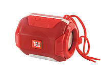 Маленькая Блютуз колонка TG-162 с LED подсветкой Красный