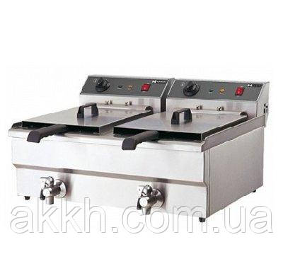 Картинка як виглядає Фритюрниця Hurakan HKN-FT1010N Фото Фритюрниця Hurakan HKN-FT1010N дві ванни по 10 літрів кожна