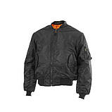 Тактична двостороння куртка бомбер Mil-Tec ma1 Black 10403002 розмір S.solve, фото 6