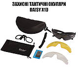 Захисні тактичні сонцезахисні окуляри Daisy X10-X, чорні, з поляризацією, збільшена товщина лінз.solve, фото 5