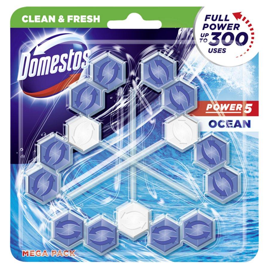 Туалетні блоки Domestos Power 5 "Ocean" (3шт.)