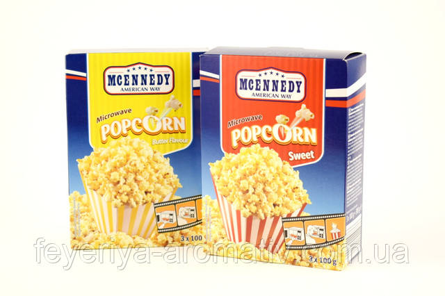 Попкорн сладкий Mcennedy Popcorn Sweet (3*100) 300г (Германия): продажа,  цена в Луцке. Попкорн от \