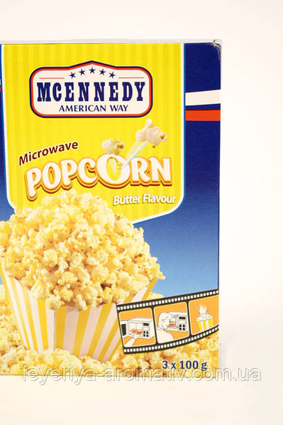 Попкорн с маслом Mcennedy Popcorn Butter Flavour (3*100) 300г (Германия):  продажа, цена в Луцке. Попкорн от \