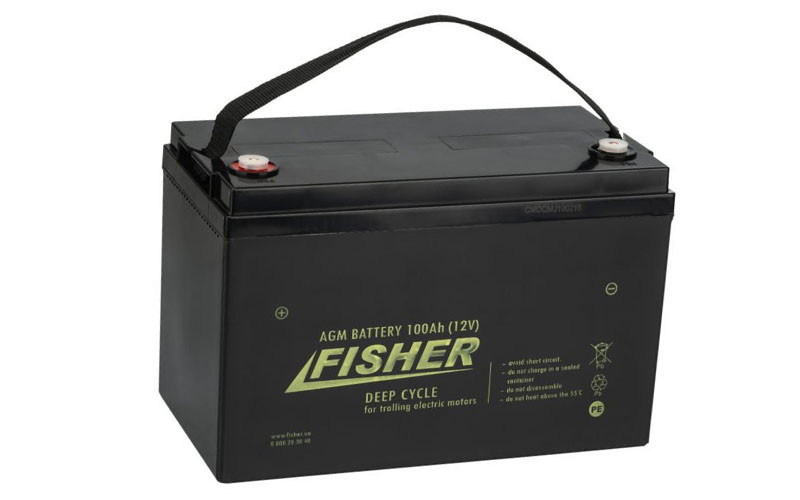 Fisher AGM 100 Ач 12B акумулятор тяговий АКБ для човнового електромотора та інвертора безперебійника
