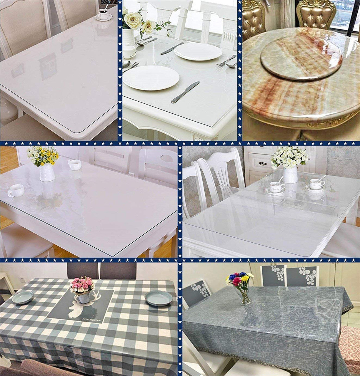 М'яке скло для столів прозора захисна скатертину для столу і меблів (60 x 100 см) товщина 1 мм