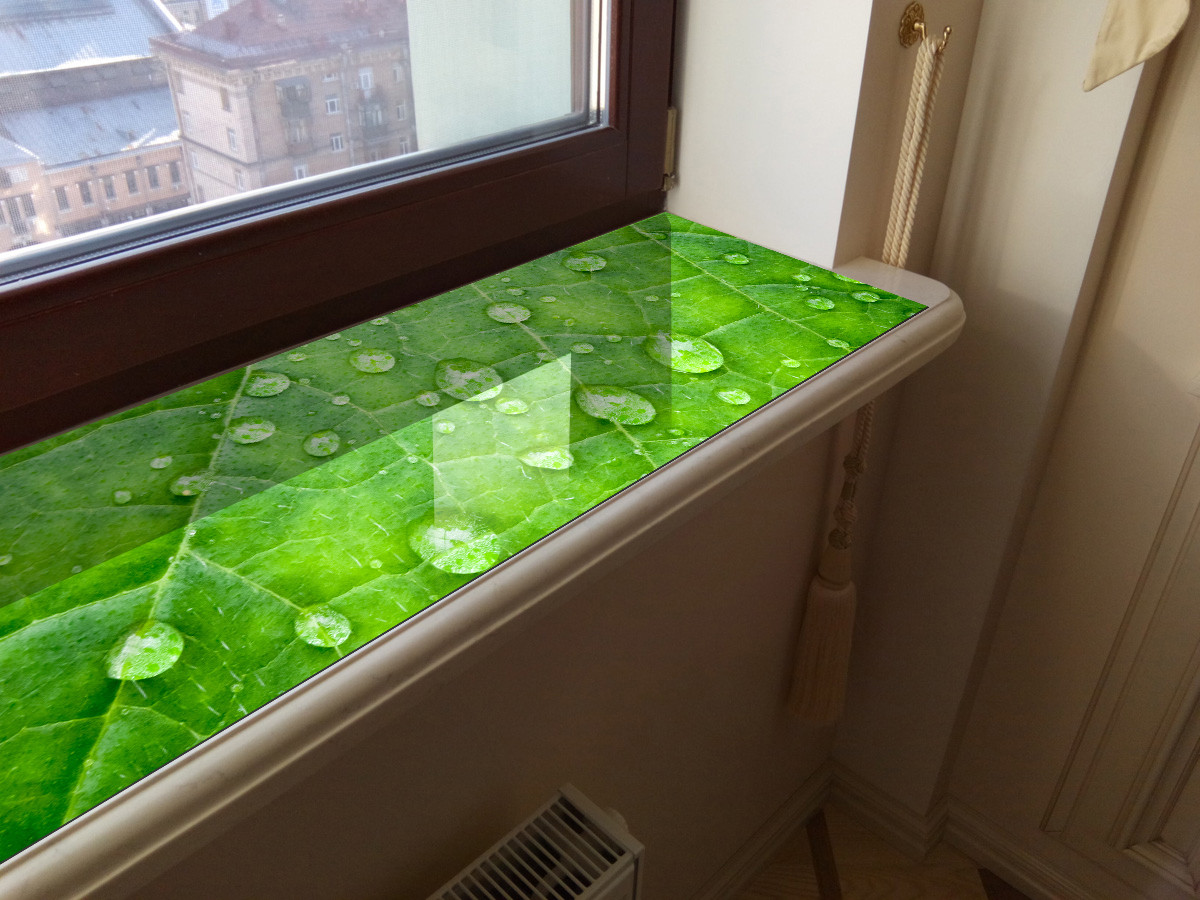 Покриття для підвіконня, м’яке скло з фотодруком 35х100 см ПО-pol_pr040, фото 1