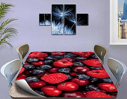 Скатертина силіконова з фотодруком Ягоди 60 х 100 см (1,2 мм)