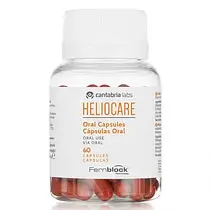 Комплексний захист "Сонячний фільтр у капсулах" з бета каротином Heliopare Oral Cantabria 60 капсул