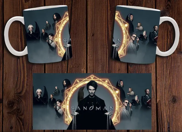 Чашка белая керамическая с принтом "Пісочний чоловік" The Sandman ABC, фото 1