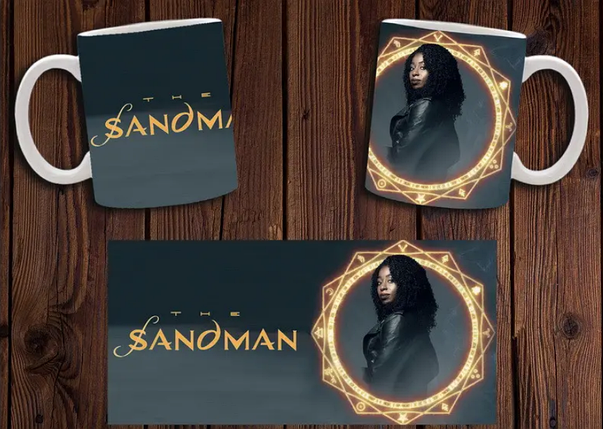 Чашка белая керамическая с принтом "Пісочний чоловік" The Sandman ABC, фото 1