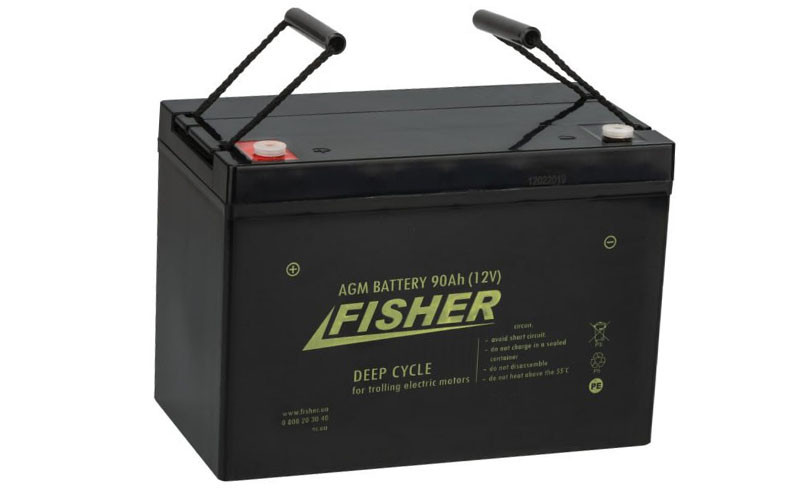 Fisher AGM 90 Ач 12B акумулятор тяговий АКБ для човнового електромотора та інвертора безперебійника