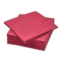 Салфетка бумажная ИКЕА ФАНТАСТИСК темно-красный, 33x33 см 504.025.04
