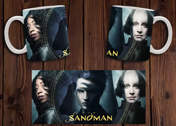 Чашка белая керамическая с принтом "Пісочний чоловік" The Sandman ABC, фото 1