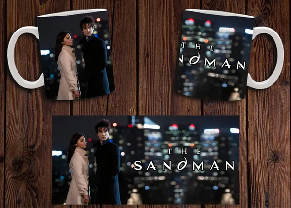 Чашка белая керамическая с принтом "Пісочний чоловік" The Sandman ABC, фото 1