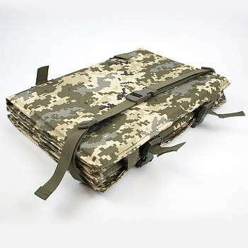 Каремат складаний на 6 секцій, 180х41 см Піксель / Тактичний каремат / Польовий каремат / Туристичний килимок